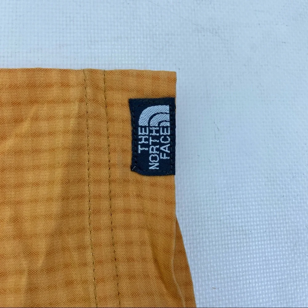 TNF The North face orange tan picnic plaid shirt.  Size Large - Picture 4 of 8